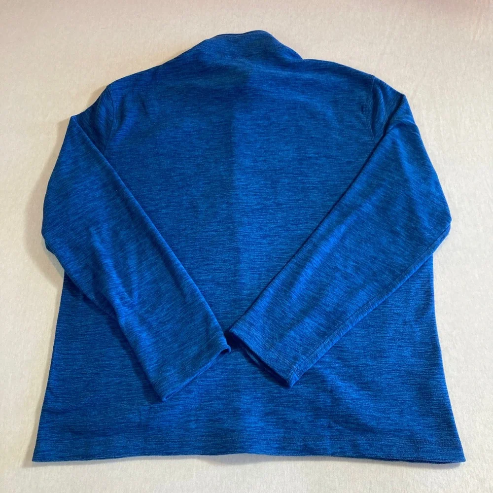 Eddie Bauer Mens XL Blue Space‎ Dye Full Zip Fleece Jacket EM31LK118P